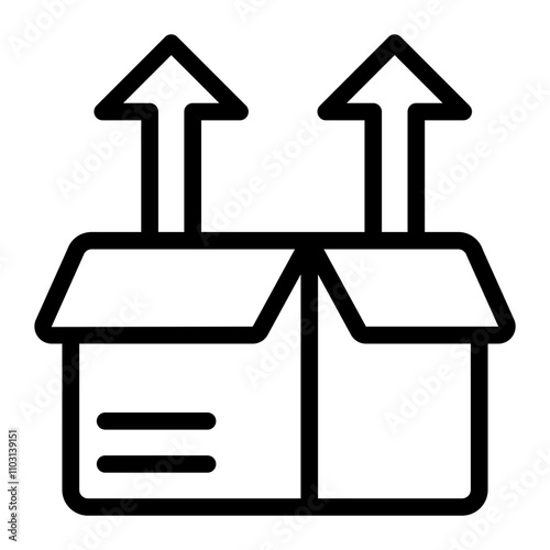 unpacking line icon