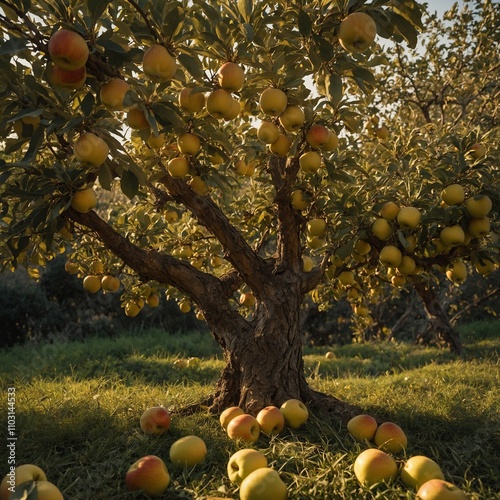 A tree with golden apples from the garden of the Hesperides.

 photo