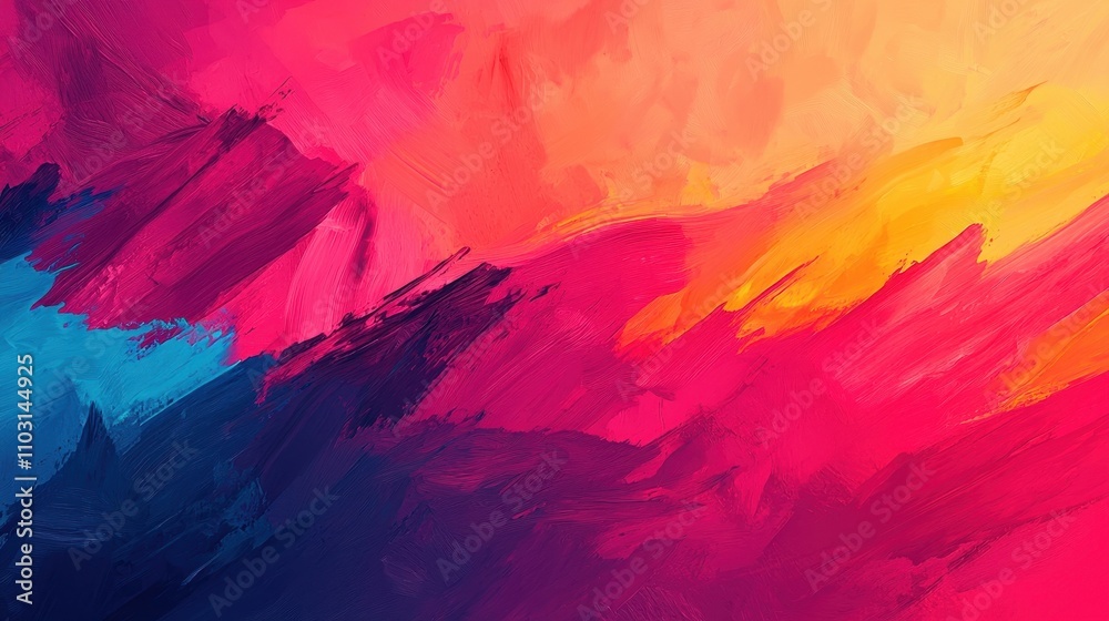 Vibrant Abstract Painting with Bold Colors and Dynamic Brush Strokes Vibrant Abstract Painting with Bold Colors and Dynamic Brush Strokes
