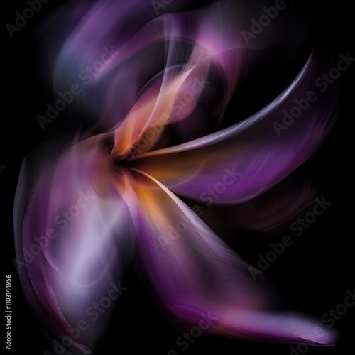 purple, icm, movement, motion, long exposure, flower, floral, botanical, design, 