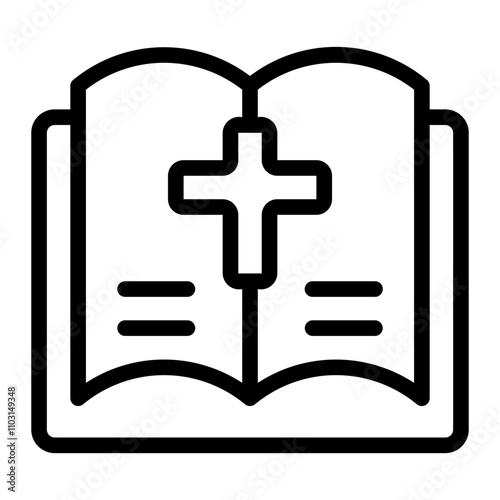bible line icon