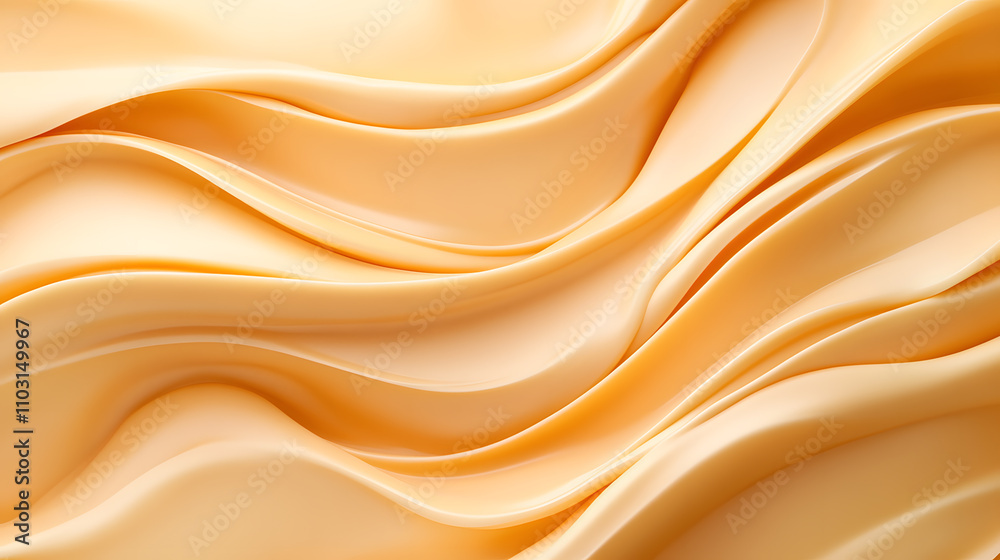 Obraz premium Creamy Ice Cream Wallpaper Design Digital Art Warm Tones Abstract Viewpoint Textured Environment for Cozy Spaces