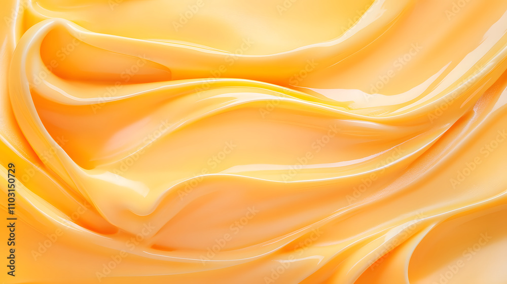 Creamy Ice Cream Wallpaper Design Soft Textures Abstract Art Yellow Tones Close-Up View Aesthetic Appeal for Home Decor