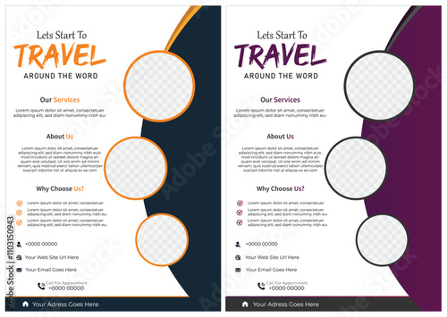 Creative modern travel flayer design