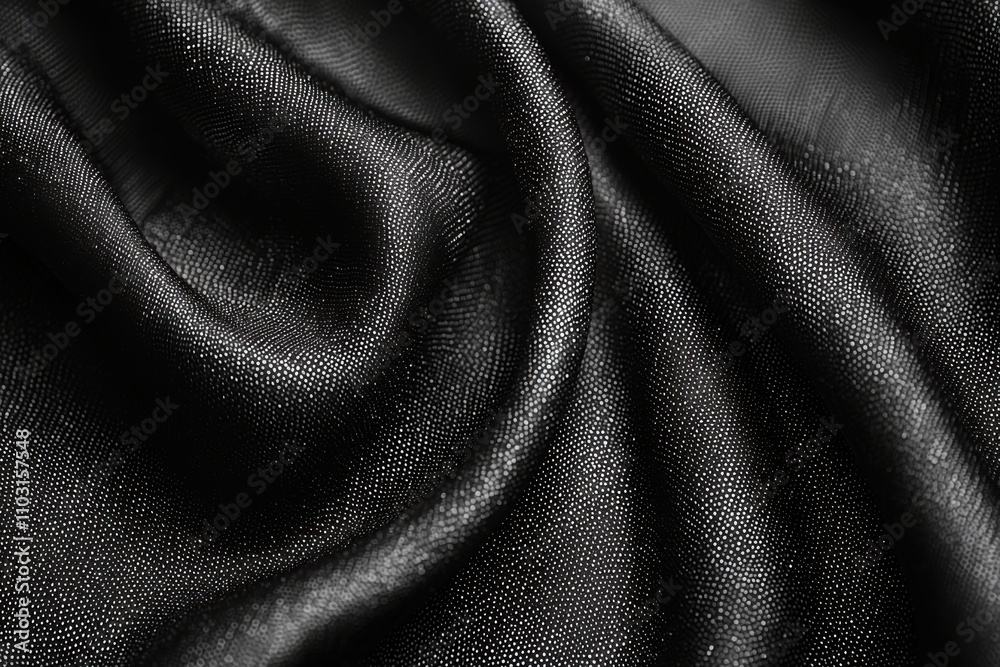 Luxurious Black Fabric Texture Draped Silk Elegant Background Luxurious Black Fabric Texture Draped Silk Elegant Background