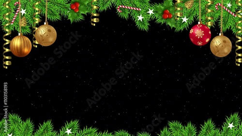 Christmas Decorations Overlay with Alpha Channel