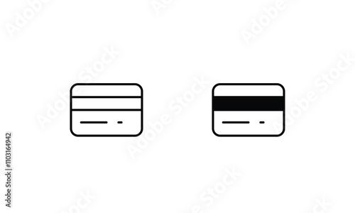 Debit Card icons set vector stock illustration