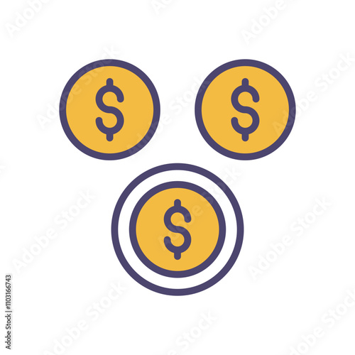 Funding icons set vector stock illustration