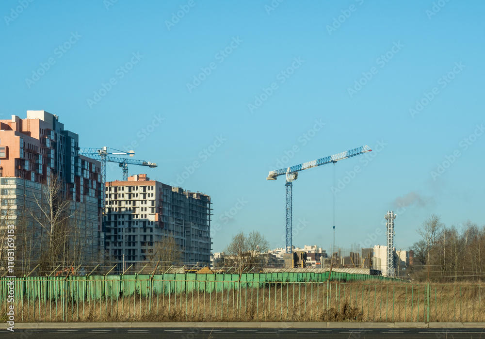 Construction of a new residential area. Russia Construction of a new residential area. Russia