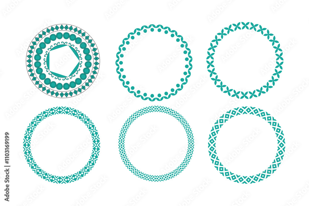 Ornamental luxury mandala pattern set design Ornamental luxury mandala pattern set design