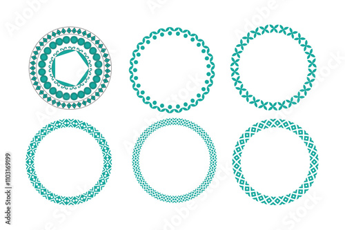 Ornamental luxury mandala pattern set design