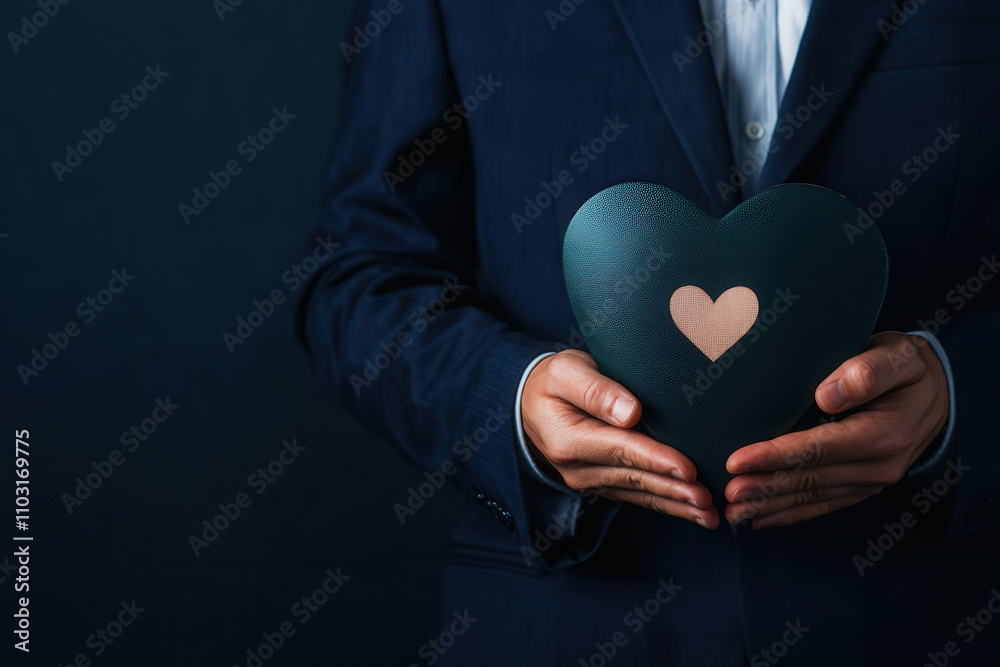 lawyer holding heart symbol, representing compassion and care lawyer holding heart symbol, representing compassion and care
