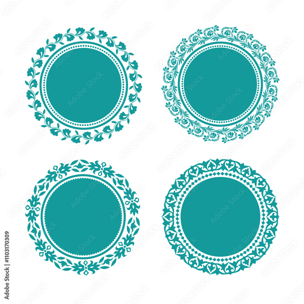 Ornamental luxury mandala pattern set design Ornamental luxury mandala pattern set design