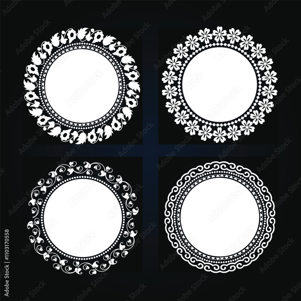 Ornamental luxury mandala pattern set design Ornamental luxury mandala pattern set design