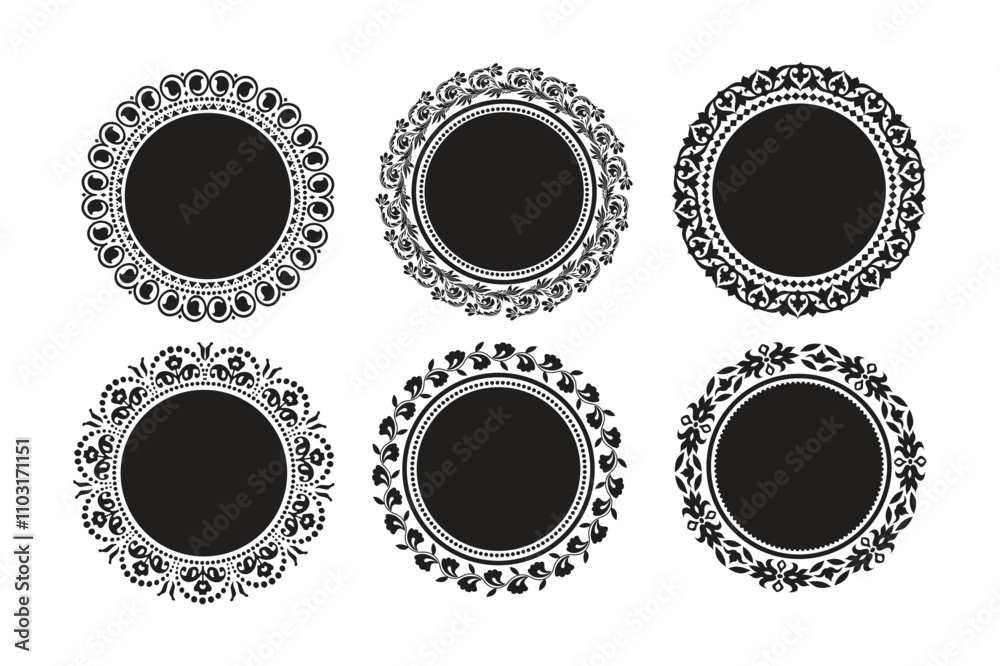 Ornamental luxury mandala pattern set design Ornamental luxury mandala pattern set design