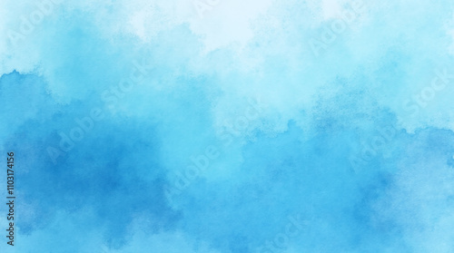 Abstract Blue Gradient Watercolor Texture Background