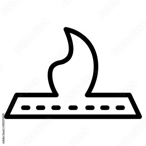 Barbecue Camp Fire Line Icon