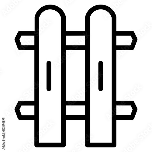 Batten Floor Wood Line Icon