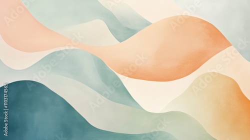Wallpaper Mural Abstract pastel artwork with organic, flowing patterns Torontodigital.ca