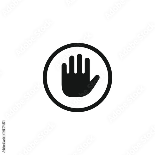 Hand stop icon template vector illustration