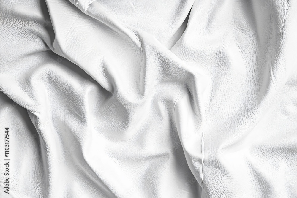 Textured white leather background with soft ripples creates an elegant and luxurious backdrop Textured white leather background with soft ripples creates an elegant and luxurious backdrop