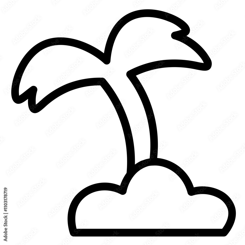 Extreme Island Sport Line Icon Extreme Island Sport Line Icon