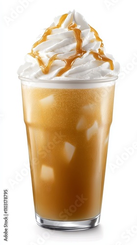 Iced Caramel Coffee with Whipped Cream - Delicious and Refreshing