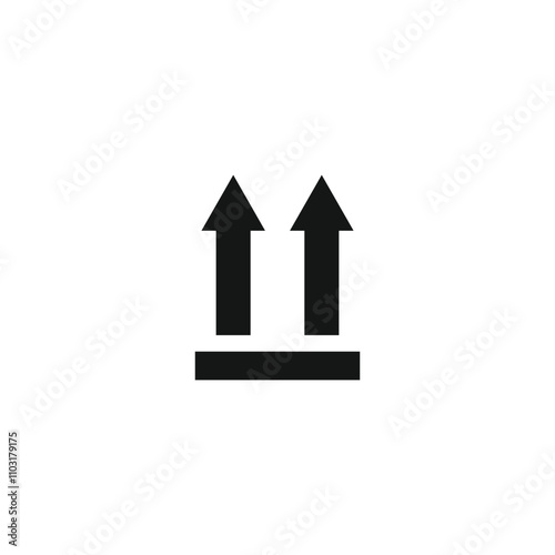 This way up icon template vector illustration