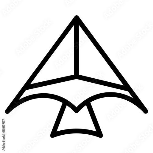 Gliding Hang Hobby Line Icon
