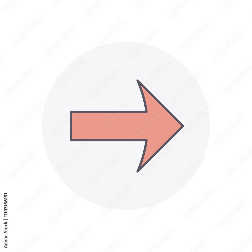 Arrow Right vector icon stock illustration Arrow Right vector icon stock illustration