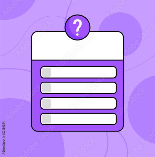 Quiz banner template. Question mark copy space background.