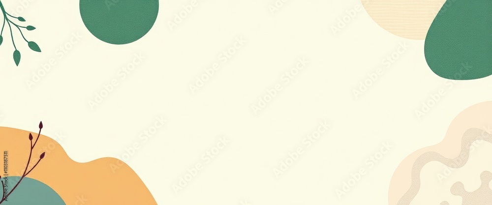 Pastel-toned leaves and shapes background for eco-friendly designs. Pastel-toned leaves and shapes background for eco-friendly designs.