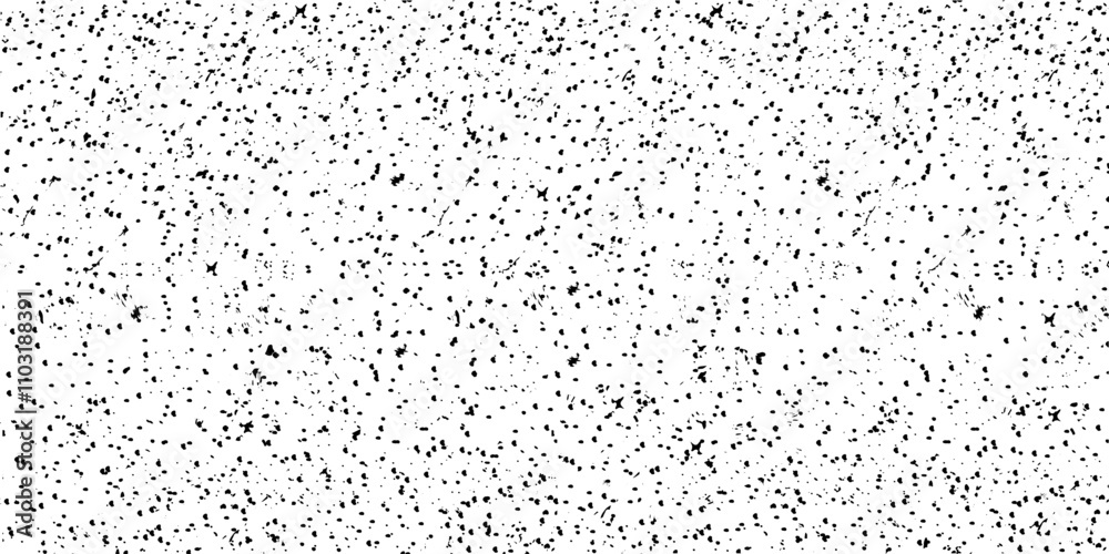 Naklejka premium Grainy fine seamless pattern. Texture white with black noise. Speckled chaotic background with scratches and dots.