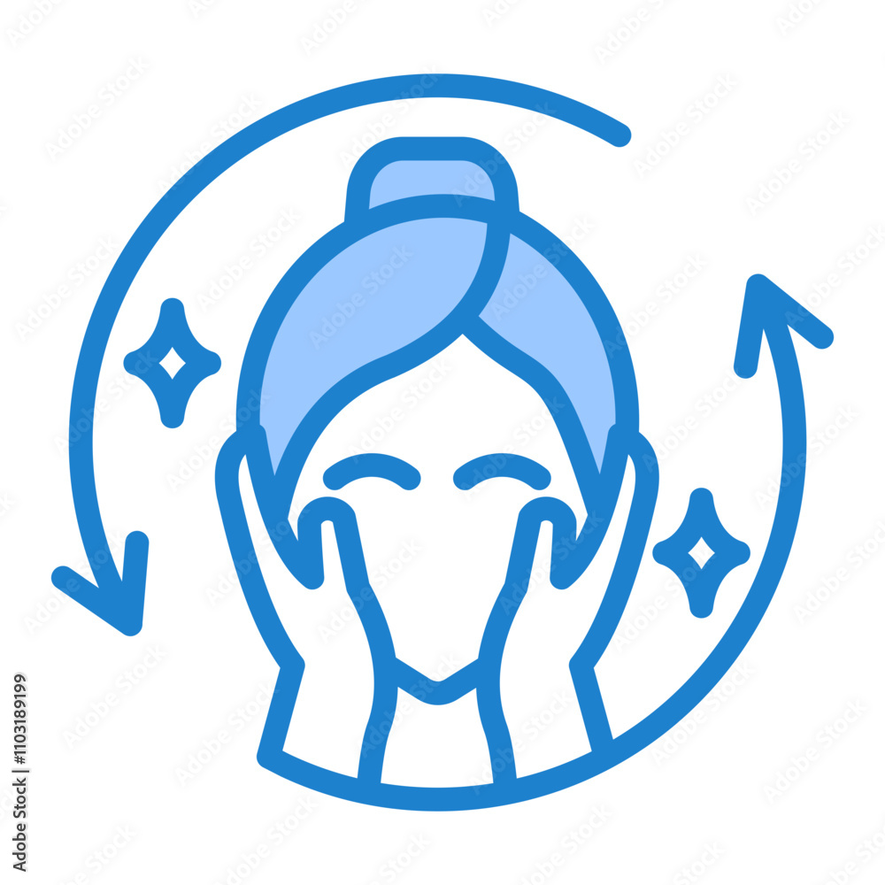 Fototapeta premium Skincare Routine Icon