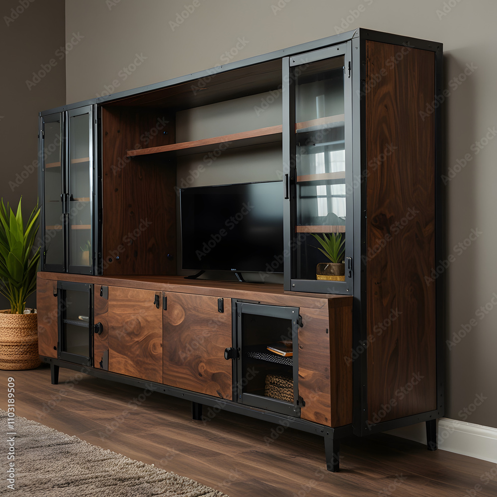 dark wooden cabinet, oak cabinet,dark wooden furniture