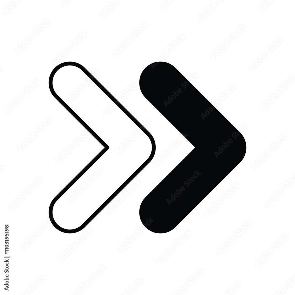 Next Arrow vector icon stock illustration