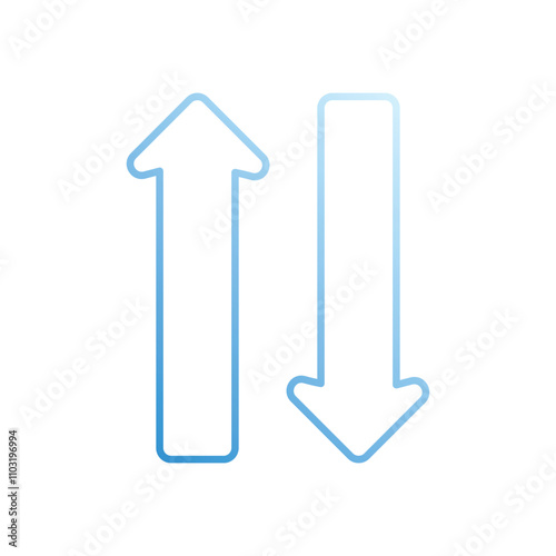 Opposite vector icon stock illustration