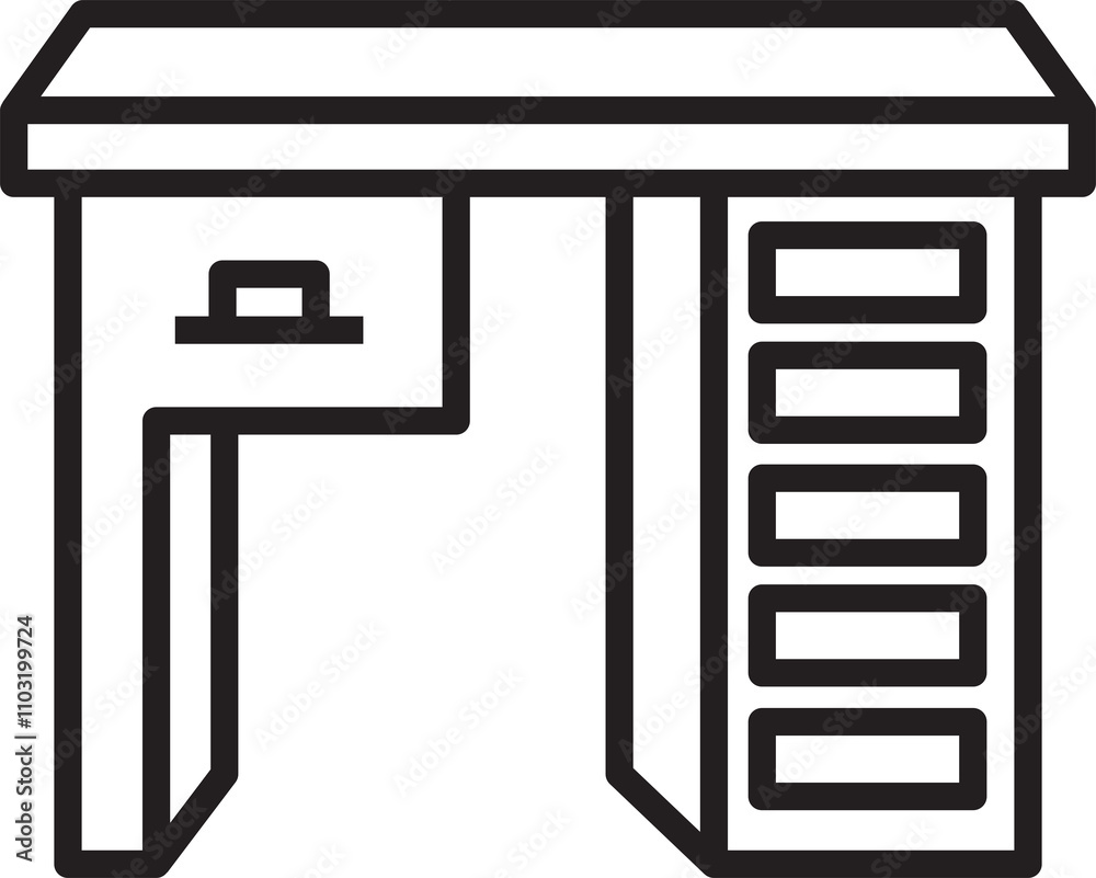 Desk with Drawer Icon Illustration
Desk with Drawer Icon Illustration