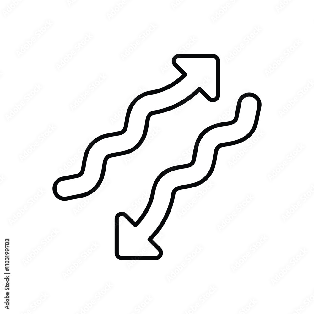 Zig Zag vector icon stock illustration Zig Zag vector icon stock illustration