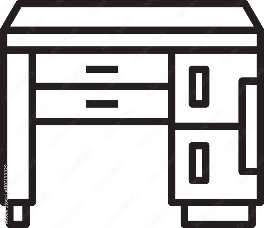 Desk with Drawer Icon Illustration
Desk with Drawer Icon Illustration