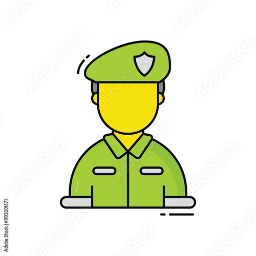 Soldier vector icon