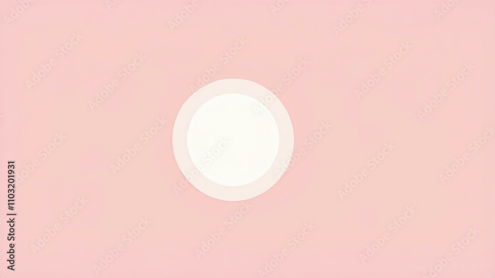 Abstract shade of white circles on pastel pink background Abstract shade of white circles on pastel pink background