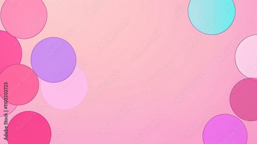 Abstract shade of pink circles on spectral color background Abstract shade of pink circles on spectral color background