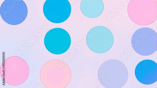 Abstract shade of blue circles on spectral color background