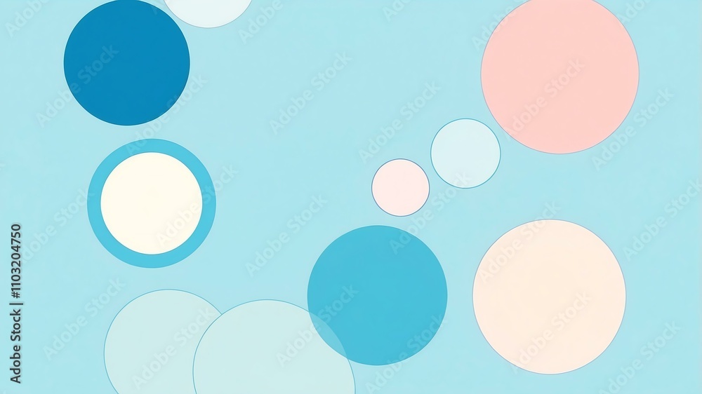 Abstract shade of blue circles on color palette background Abstract shade of blue circles on color palette background