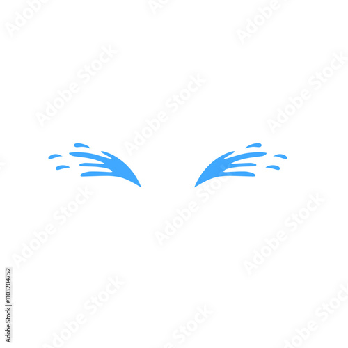 vector cartoon tears dripping