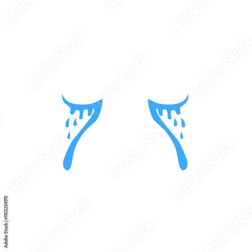 vector cartoon tears dripping