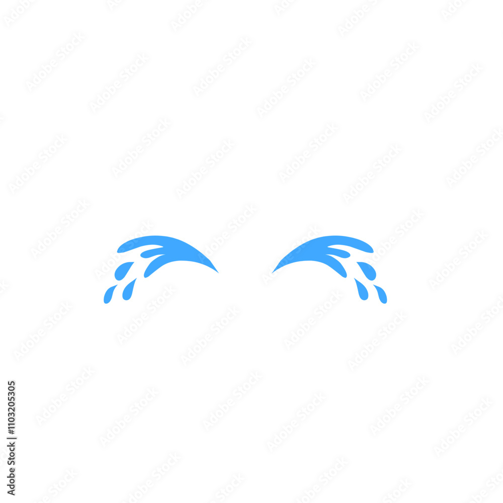 Naklejka premium vector cartoon tears dripping