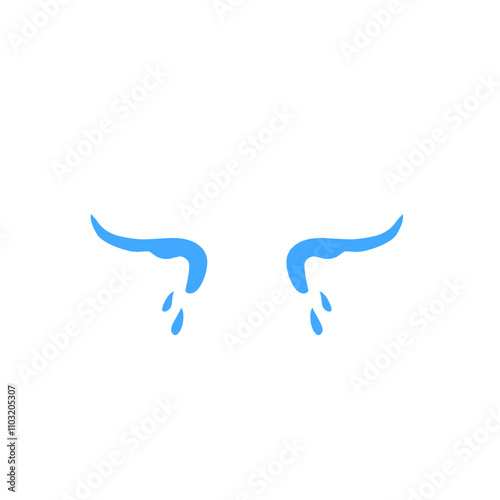 vector cartoon tears dripping