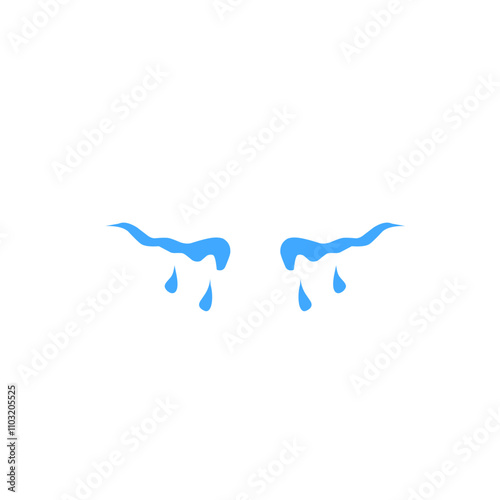 vector cartoon tears dripping